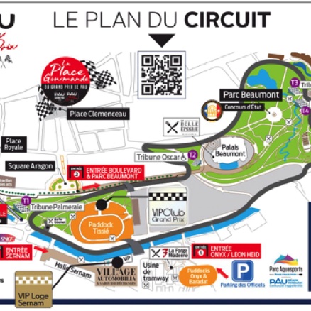 Plan du circuit de Pau
