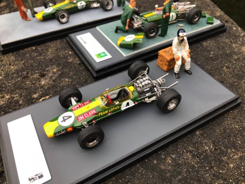 Jim et la Lotus 49 à Kyalami sa dernière cvictoires en GP