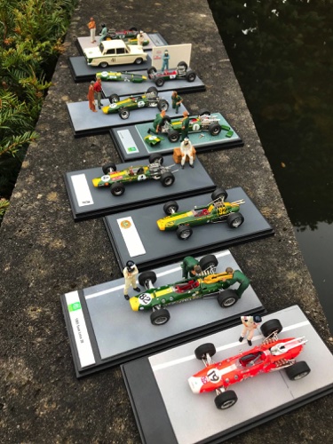 L'ensemble des dioramas consacrés à Jim Clark et Lotus