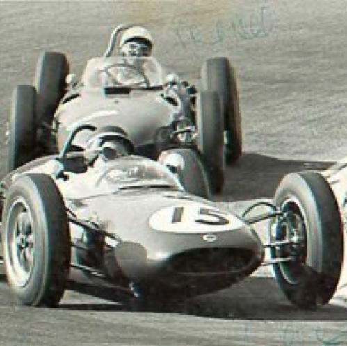 Zandwoort : Jimmy devant Phill Hill Zandwoort : Jimmy devant Phill Hill