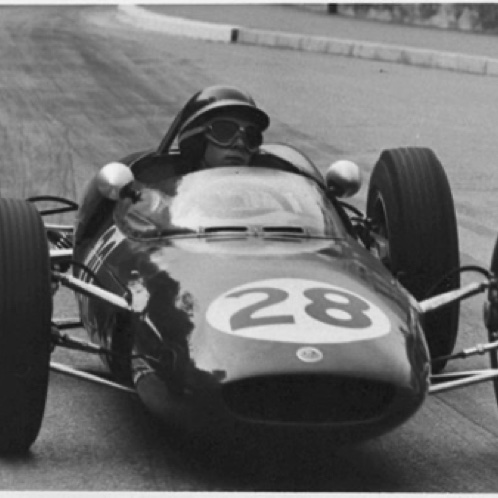 jim sur le circuit de Monaco 1961
