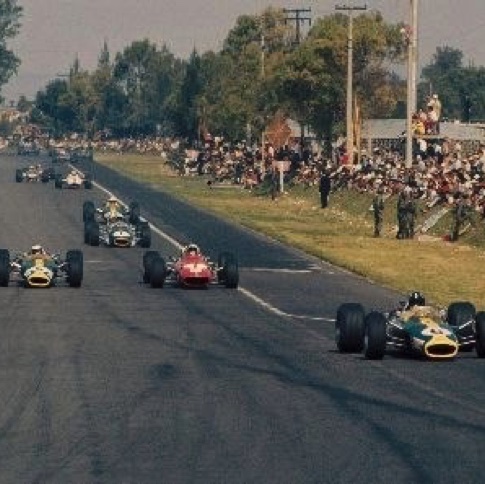 Les Lotus 49 de Jim et de Graham Hill à Mexico pour le GP du Mexique