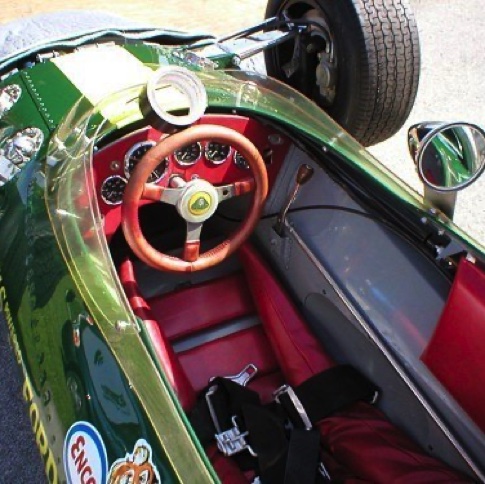 Le cockpit de la Lotus victorieuse