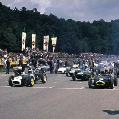 GP Solitude 1960 FJ, Jimmy part avec le N°1 GP Solitude 1960 FJ, Jimmy part avec le N°1