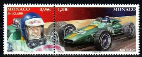 Le timbre réalisé par Michel Verrando, artiste français, pour la principauté de Monaco