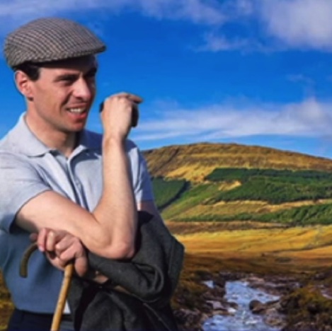 Jimmy au naturel dans son habit d'éléveur en Ecosse Jimmy au naturel dans son habit d'éléveur en Ecosse