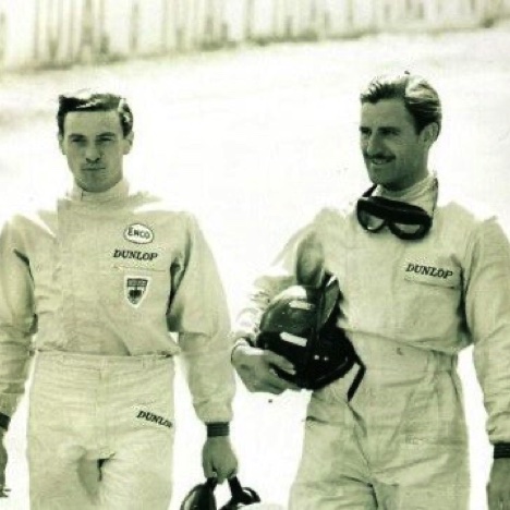 Avec son éternel rival et ami : Graham Hill Avec son éternel rival et ami : Graham Hill