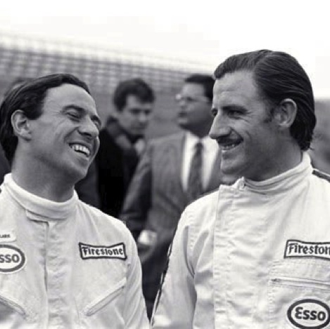 Zandvoort avec Graham Hill éternel farceur qui ravissait JIm Clark avec ses blagues Zandvoort avec Graham Hill éternel farceur qui ravissait JIm Clark avec ses blagues
