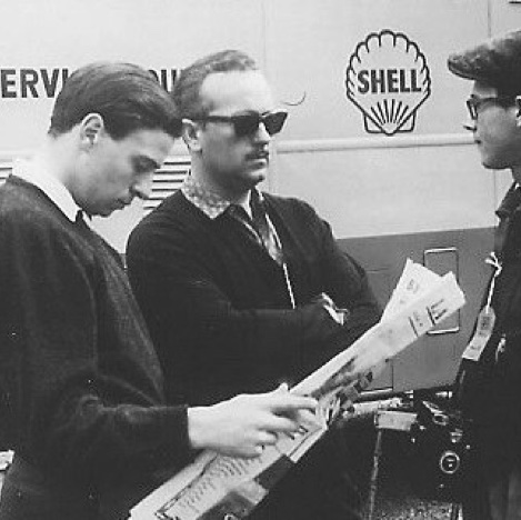 Jim, Colin et "Jabby Crombac" Rédacteur en chef de Sport auto