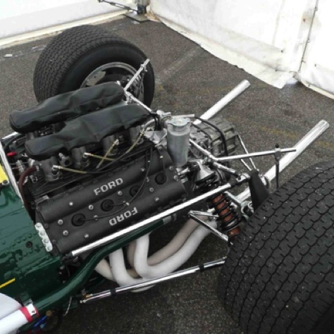Moteur porteur sur la Lotus 49
