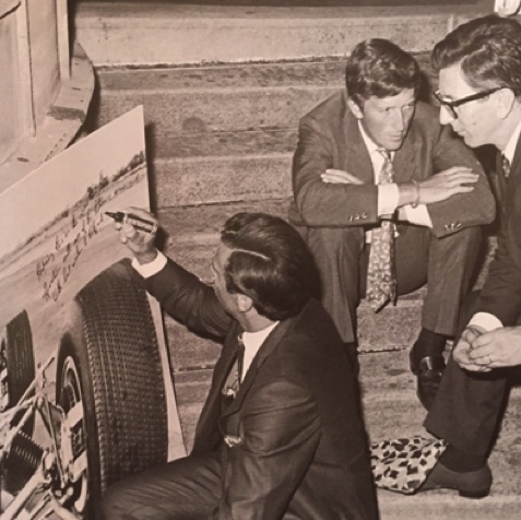 Avec Jochen Rindt lors d'une séance de dédicace