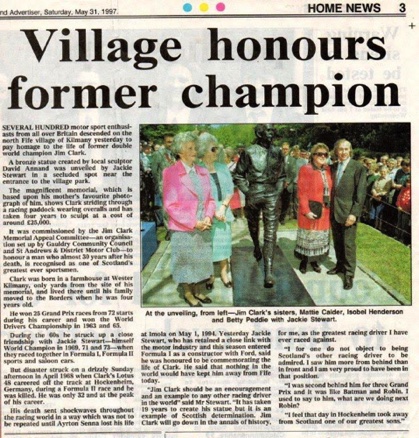 Le village de Kilmany célèbre le champion écossais