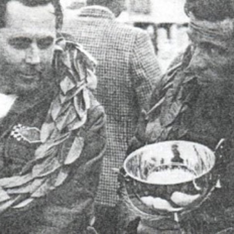 Avec Jack Brabham sur la podium